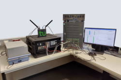 Laboratory Setup with Channel Emulator (5G and WiFi)
