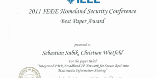 Best paper awards certificate